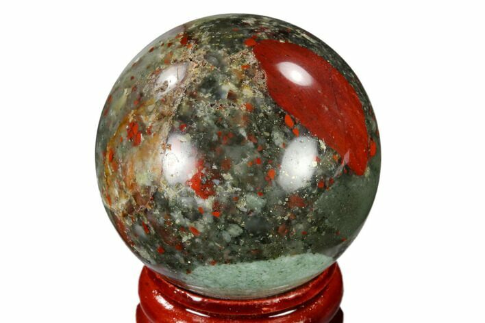 Polished Bloodstone (Heliotrope) Sphere #116192